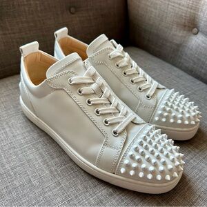 Christian Louboutin Louis Junior white Spikes